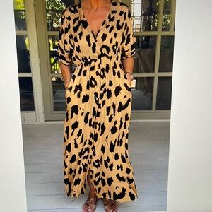 Leopard Print Maxi Dress